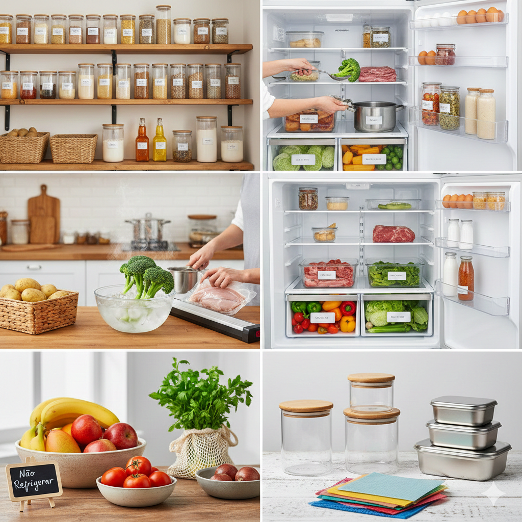 Como Armazenar Corretamente os Alimentos Dentro de Casa: O Guia Definitivo para Evitar o Desperdício